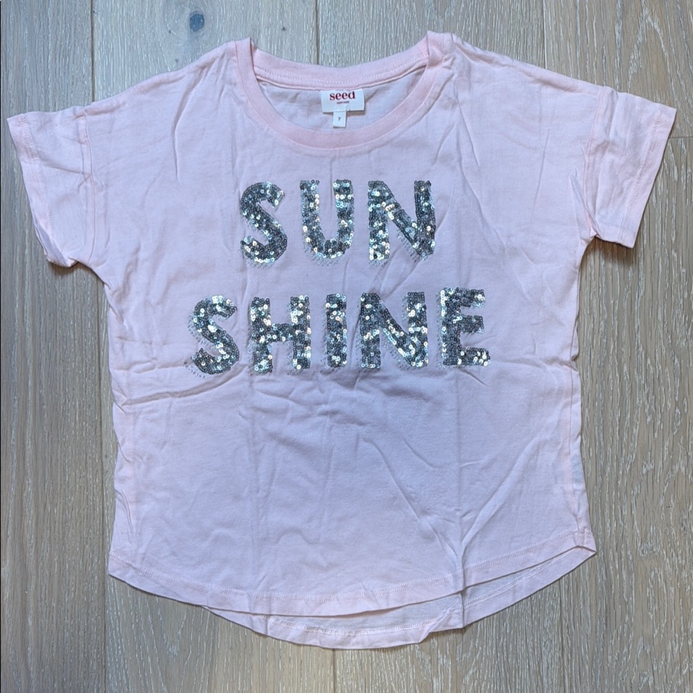 Seed Heritage Pink and Silver Short Sleeve Tees
